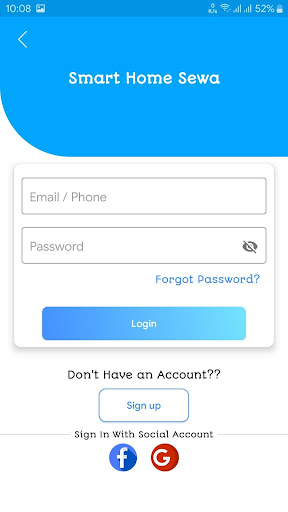 Smart Home Sewa Screen 2