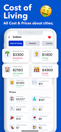 Screenshot of Digital Nomad Cities & Guide