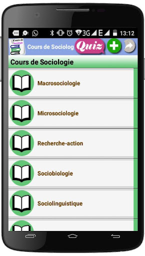 Android application Cours de Sociologie screenshort