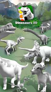 Dinosaurs 3D Coloring Book screenshots 1