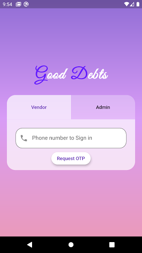 Android application Good Debts screenshort