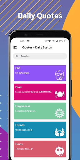 Android application Quotes - Daily Status screenshort