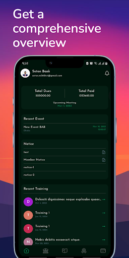 IBCF Member Screenshot