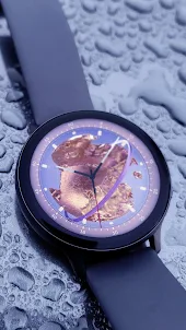 Abstract Gold Watch Face