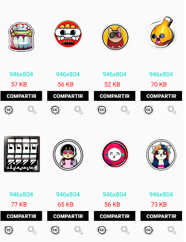 Android application Stickers screenshort