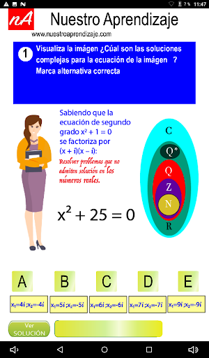 Ecuación cuadrática que no adm Screen 2