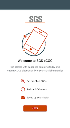 Android application SGS eCOC screenshort