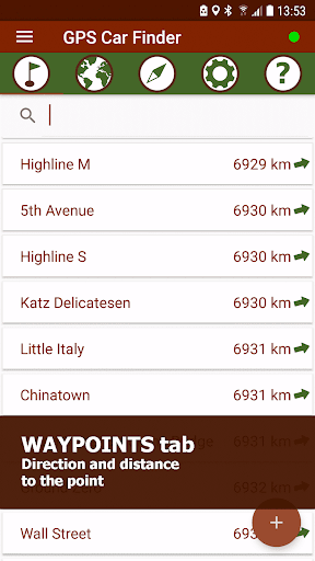 Android application GPS Locations screenshort
