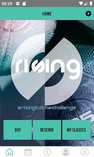 Android application RISING GYM screenshort