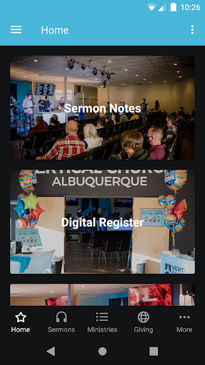 Android application Vertical Church ABQ screenshort