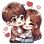 Cute couple stickers