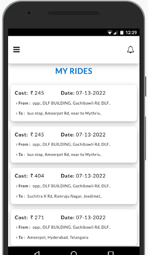 RideX Driver App Screen 2