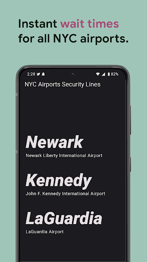 Android application NYC Airports Security Lines screenshort