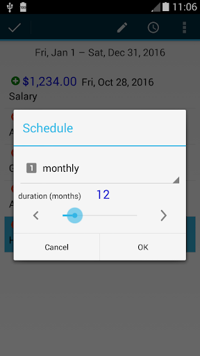 Expense & Revenue Screen 3