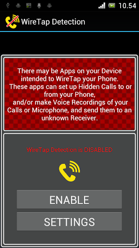 Android application WireTap Detection (Anti Spy) screenshort