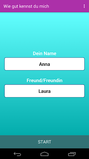Android application Kennst du mich ? screenshort