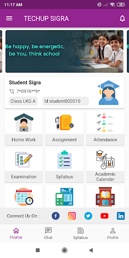 Android application Techup Free School ERP screenshort