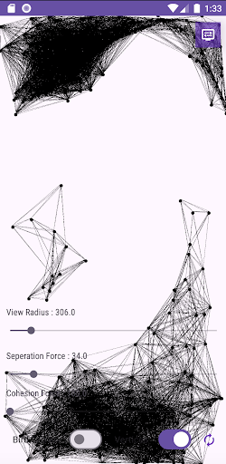 Boids 2D : Flock Simulation Screen 3