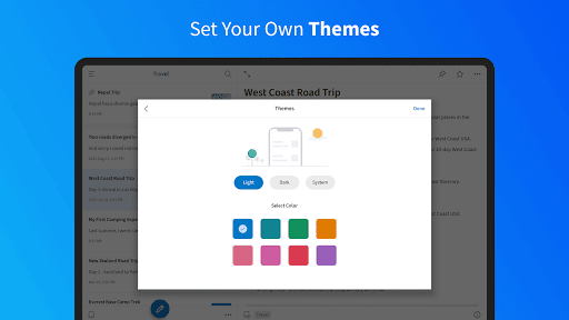 Screenshot of UpNote - notes, diary, journal