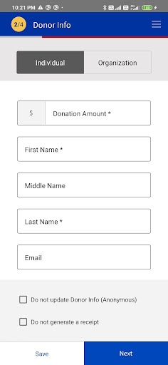 ACS Payment Capture for Staff Screen 2