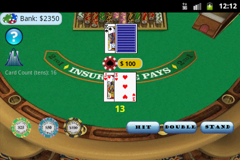 Android application BlackJack 21 screenshort