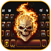 Fierce Burning Skull Keyboard