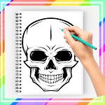 Cover Image of Descargar How to Draw Skull Tattoo Easy  APK