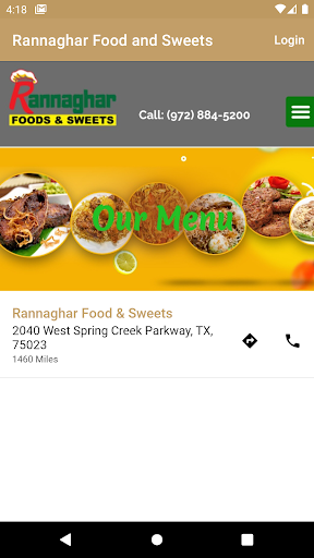 Android application Rannaghar Food & Sweets screenshort