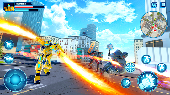 Robot Car Transform Fight Game 4