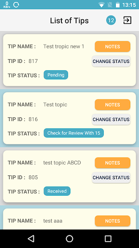 Android application S3 management screenshort