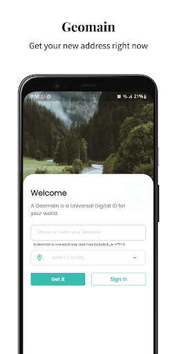 Android application Geomain — Digital ID & Address screenshort