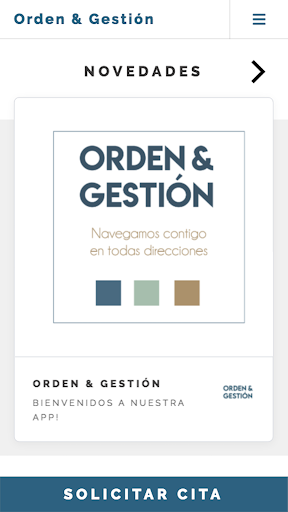 Android application Orden y Gestión screenshort