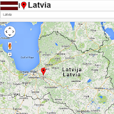 Latvia map icon