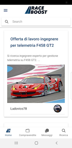 Android application RaceBoost screenshort
