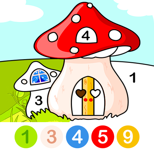 House Color by number for kids