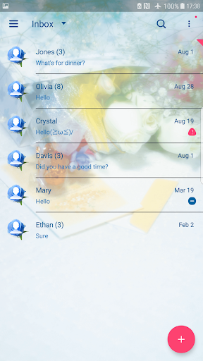 Elegant room skin for Next SMS Screen 2