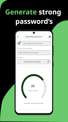 Android application Hashed (Password Manager) screenshort