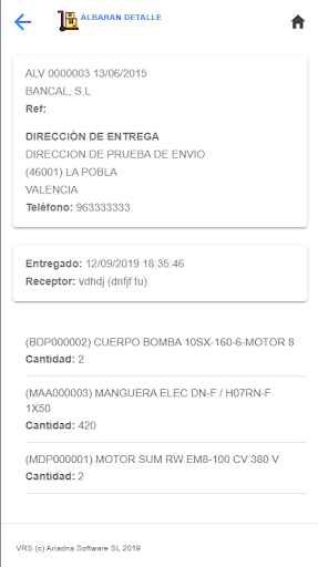 AriEntrega Screen 2