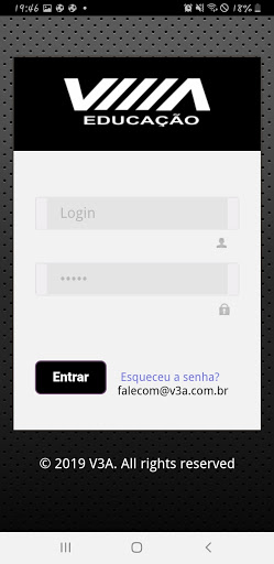 Android application V3A Educação screenshort