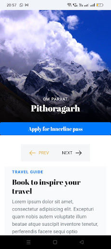Android application Inner Line Pass Pithoragarh screenshort
