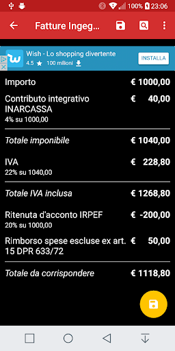 Fatture Ingegneri Screen 3