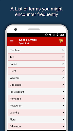 Screenshot of Learn Swahili Language Offline