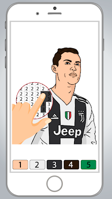 サッカーのロゴのピクセルアート - 番号でタップカラーのおすすめ画像2