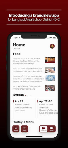 Android application Langford Area Schools District screenshort