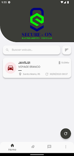 Android application Secure-On Rastreamento Vc. screenshort