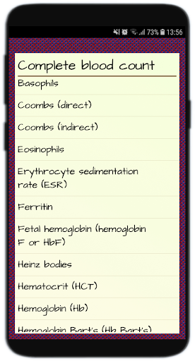Blood Test Results Blood Tests Screen 3