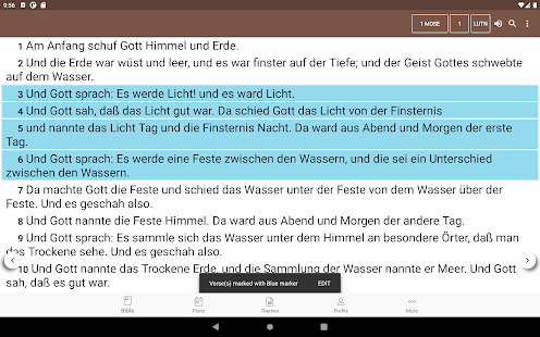 German Bible Screenshot