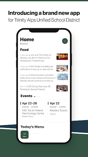 Android application Trinity Alps Unified screenshort