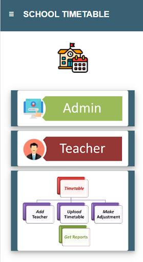 Android application SCHOOL TIMETABLE screenshort