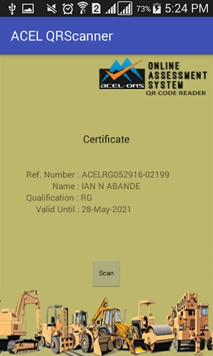 ACEL QRCode Reader Screen 3